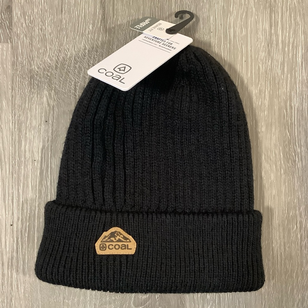 Coal brand black knit Coleville beanie hat